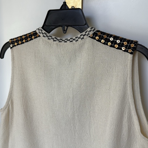 Ulla Johnson Textured Silk Embroidered V-Neck Sleeveless
Tank Blouse Cream 4 NEW - Picture 11 of 15